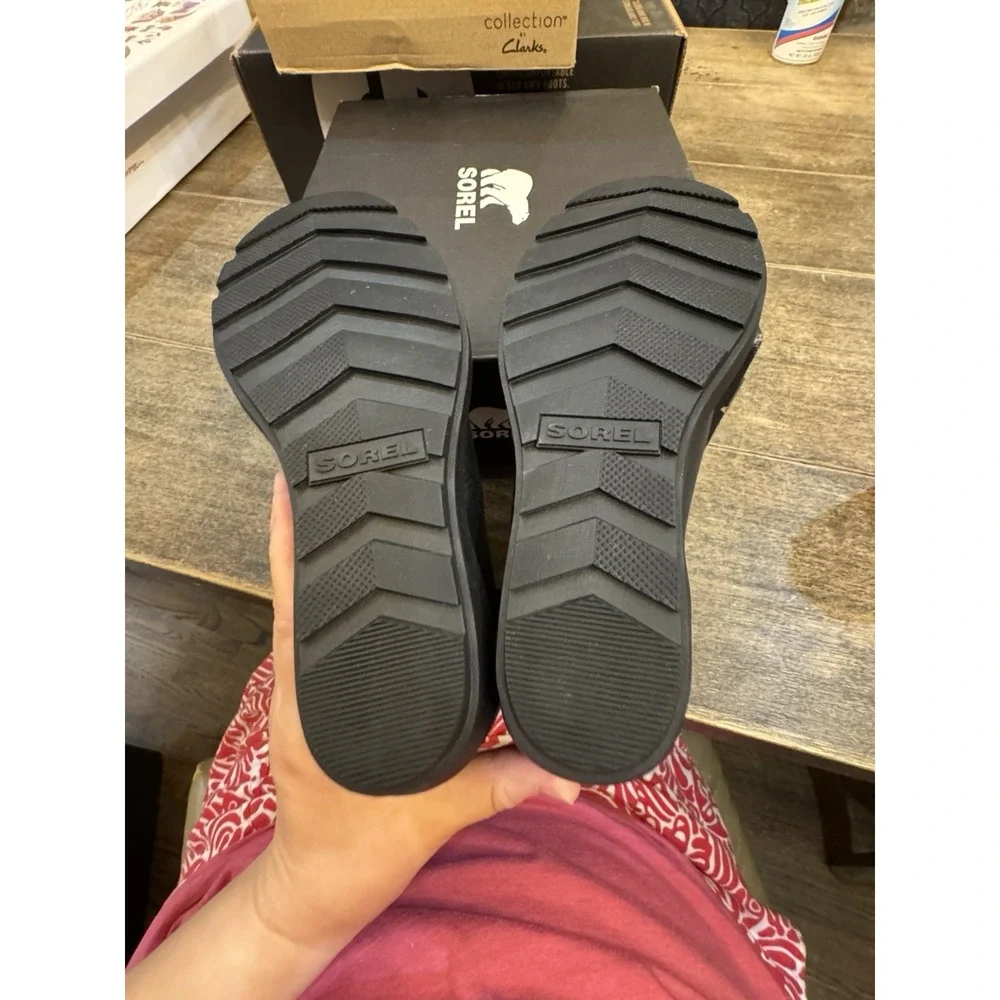 SOREL Evie II Zip Waterproof Bootie Black Size 7